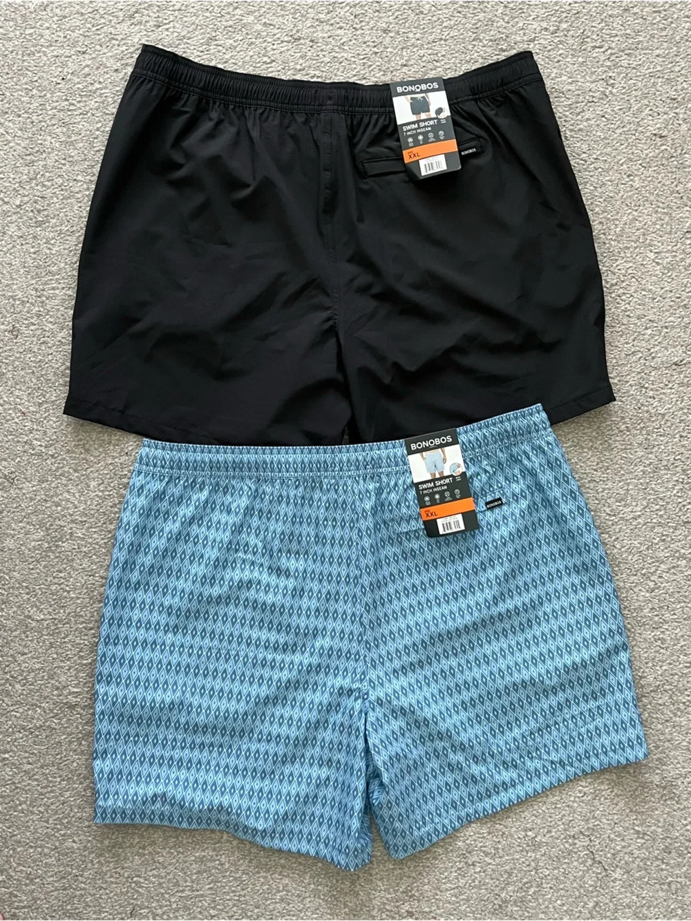 NWT Bonobos Light Blue and Black Swim Trunks Size XXL